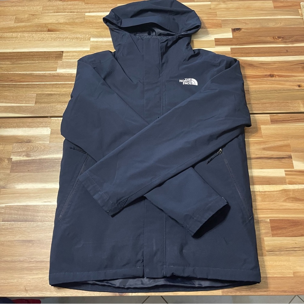 North Face Jacket Mens Small Blue Venture 2 Full Zip Rain Outdoor Coat Casual